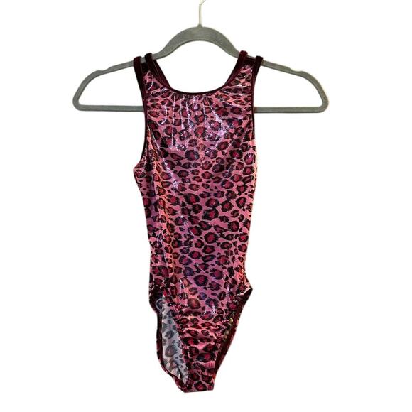 GK Leopard Print Leotard size adult large - Picture 1 of 8